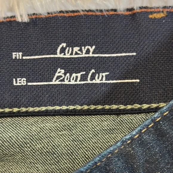 NWT, Eddie Bauer Blue Boot-cut stretch Jeans with Classic Stitching, size 18W - Picture 7 of 13